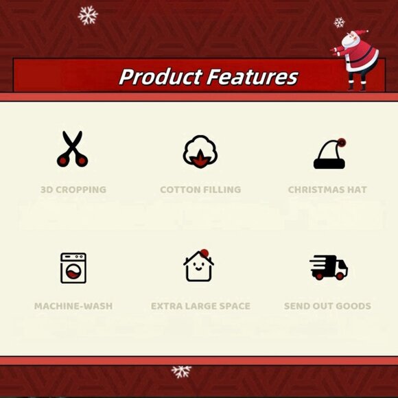 Christmas Pet House Tent Warm Sleeping Bed Indoor for Kitten and Puppy - Picture 8 of 8